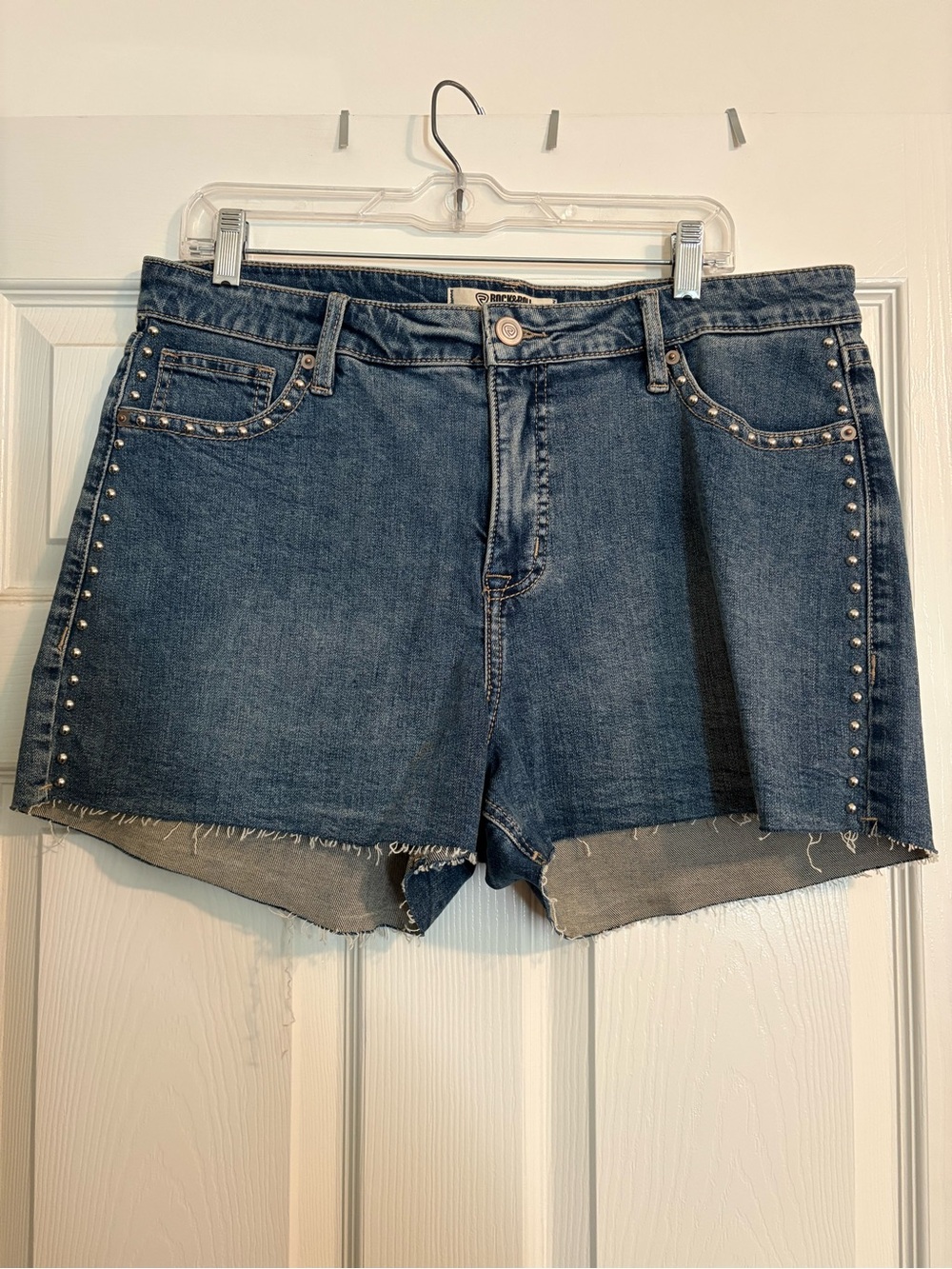 NWT Rock & Roll Denim High Rise Studded Shorts